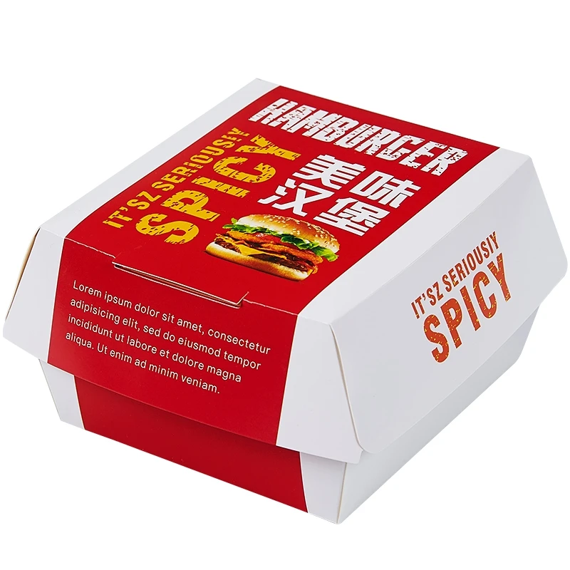 KFC hamburger fries food paper box