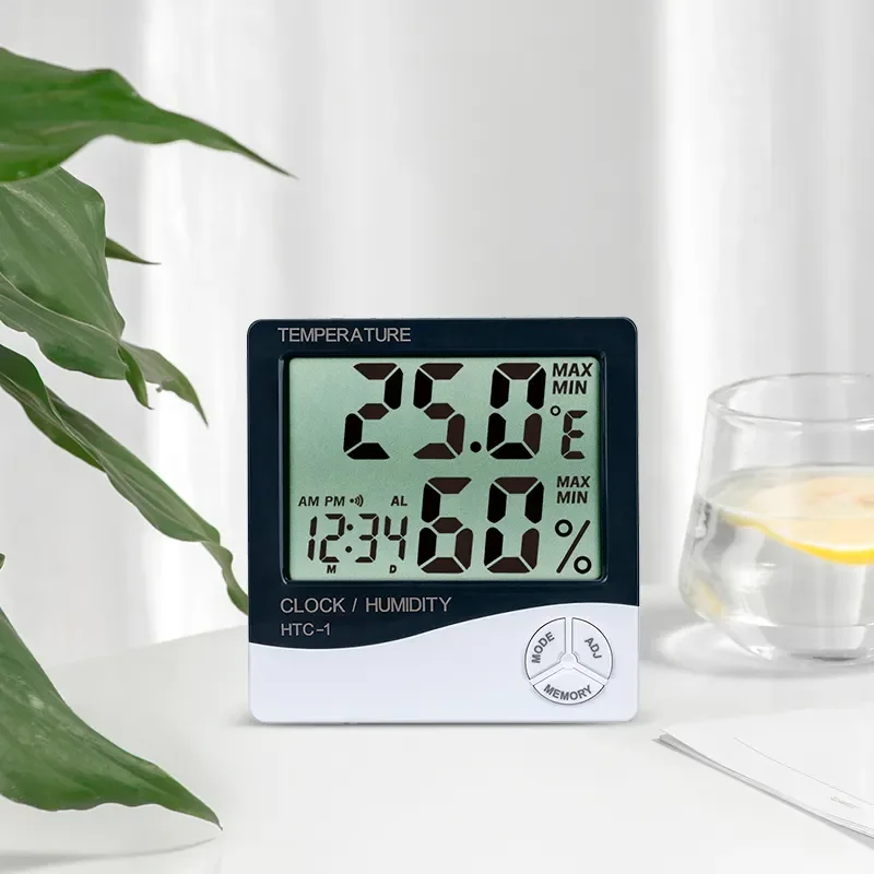LCD Digital Display Household Hygrometer Temperature Humidity Meters  Room Thermometers Desktop Thermometer