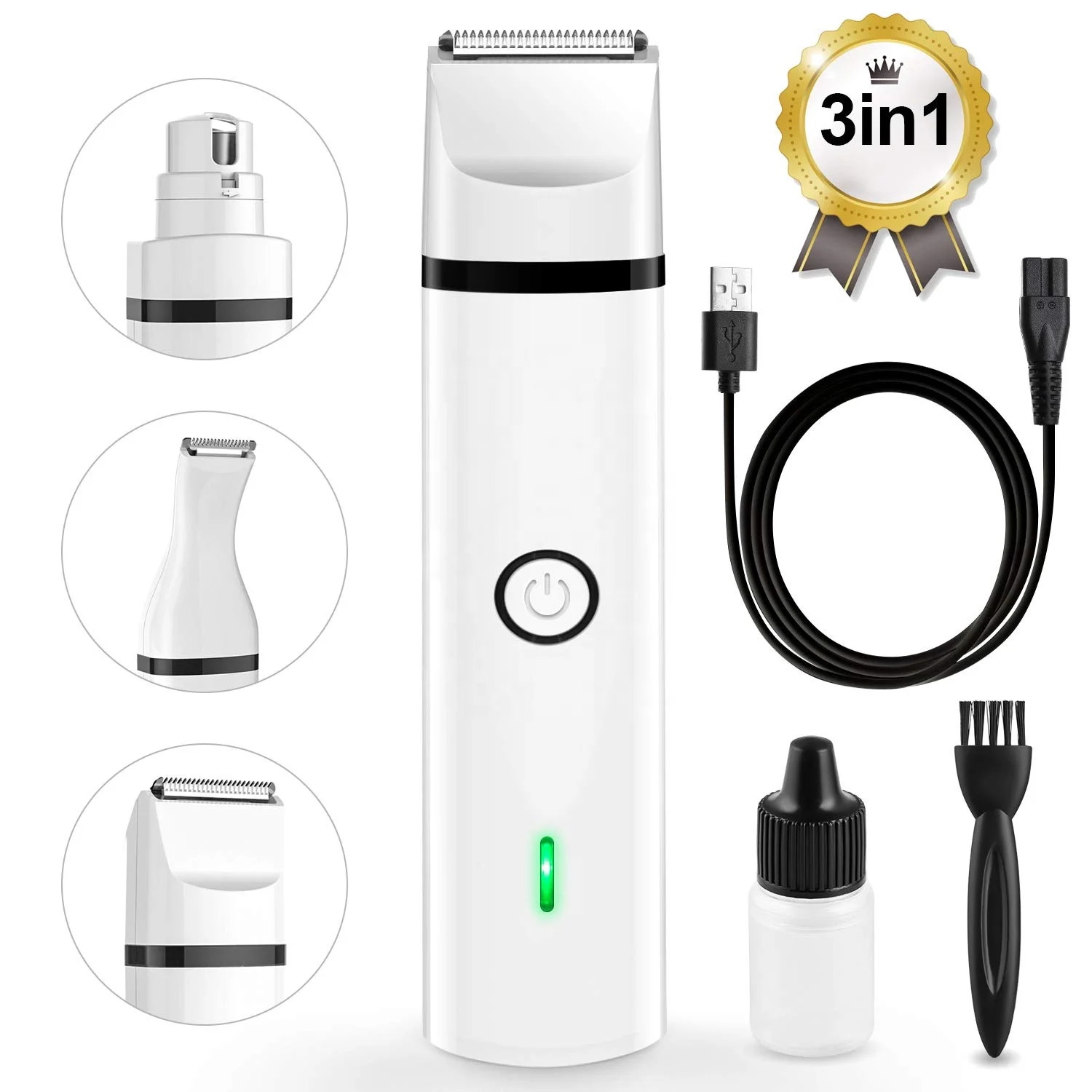 USB Rechargeable Dog Cat Nail Grinder Electrical Nail Trimmer Pet Nail Scissors and Grooming Trimmer for Pets