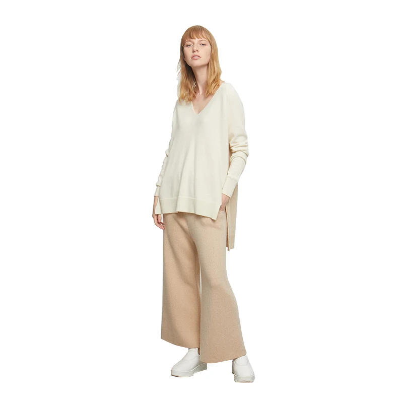 Manufacturer customize recycled cashmere knitted jumper wholesale 100% pure cashmere sweater