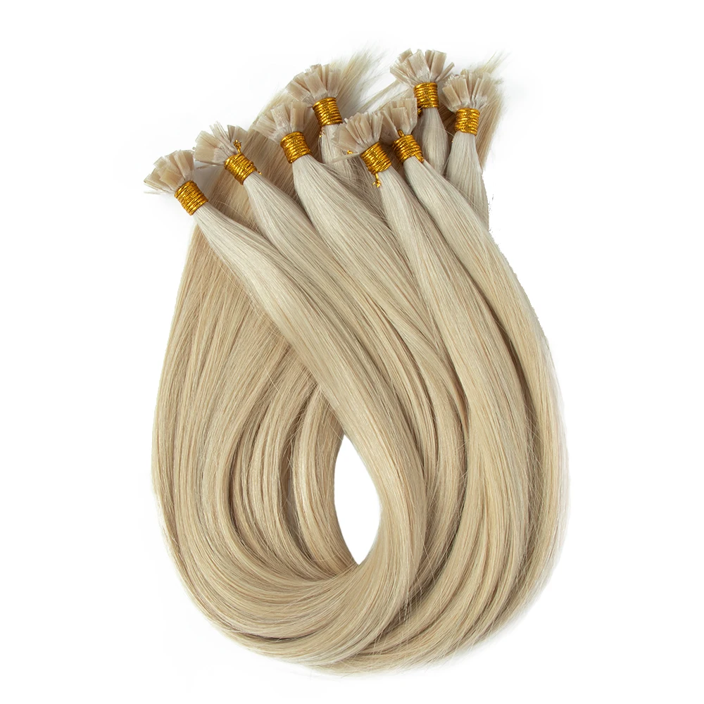 Double Drawn 100% Virgin Human Hair I V U Flat Tip Russian Keratin Flat Tip Hair Extensions
