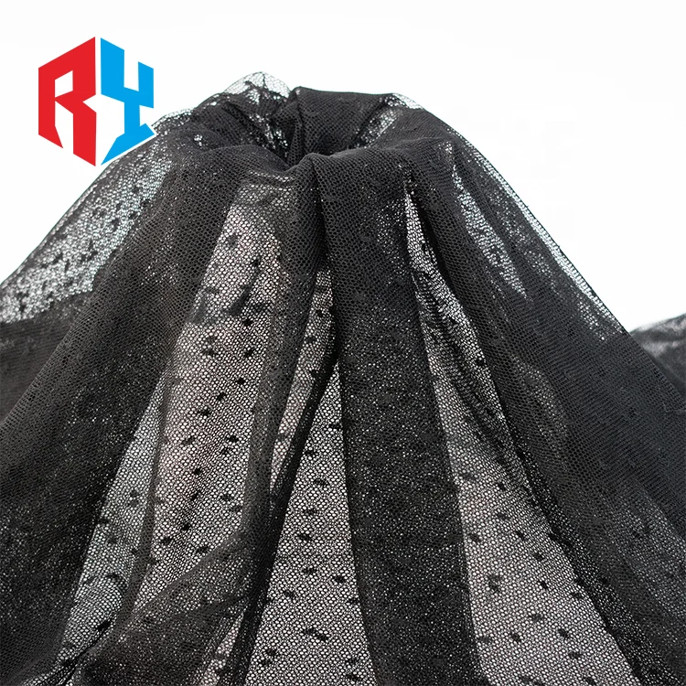 
92% спандекс 8% черная жаккардовая Свадебная сетка Новое поступление в наличии нейлоновая ткань 100% полиэстер Шаосин в наличии или на заказ 1 ярд 