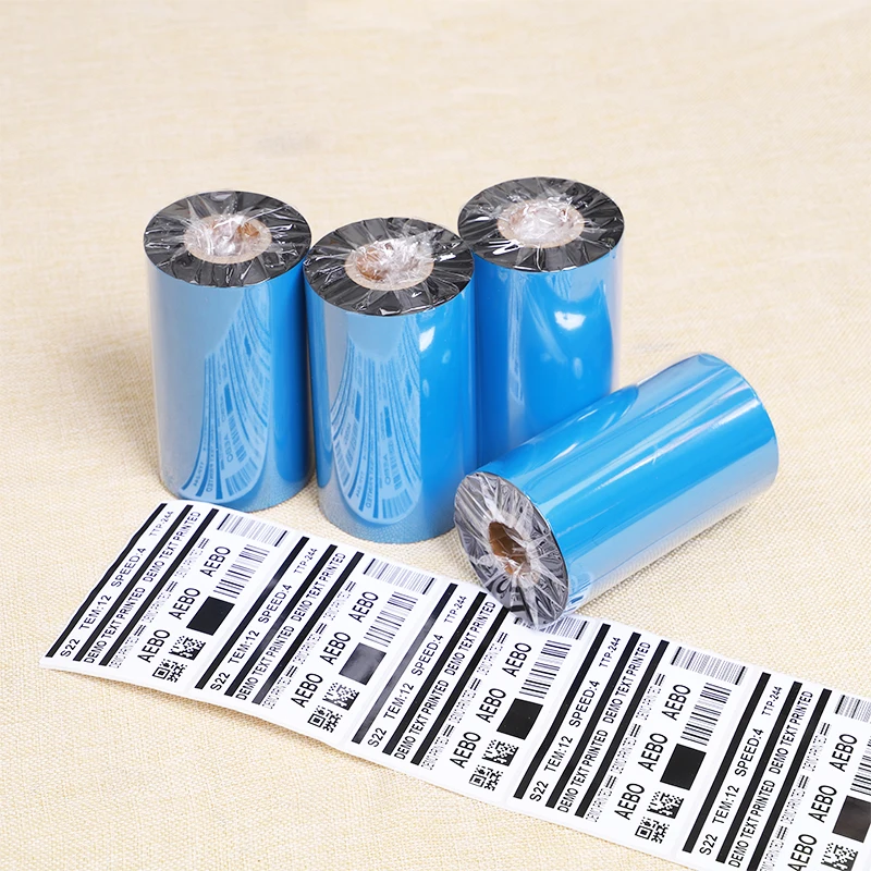 AEBO TTR Japanese Resin Thermal Transfer Label Barcode Printer Ribbon Ink Outside 110mm*300m