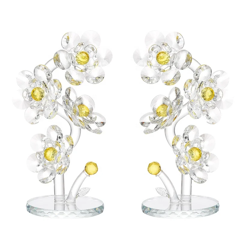 Wholesale multi-color crystal flower living room decoration home decoration