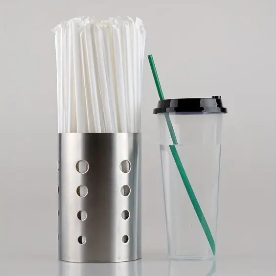 Eco-Friendly Disposable Biodegradable PLA Coffee Straws Disposable Plastic Drinking Straws for Parties Made from Paper Material