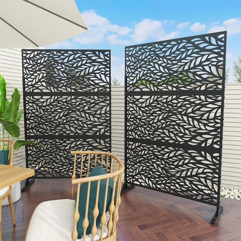Stainless Steel Galvanized steel Metal Privacy Screen Panel Custom Laser Cut Decorative Panel Screen Outdoor Decorative Panel