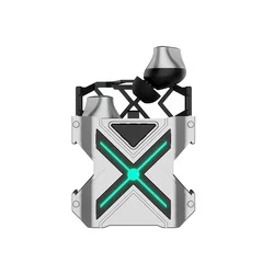 Leadingplus Unique Designer Hifi Stereo Kirsite Metal LED Gaming Sport Bluetooth 5.3 Wireless In-ear Earbuds Earphones Necklace