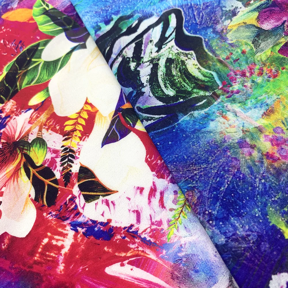 
Popular 110*70 100% Cotton Poplin Plain digital printed Fabric for self factory production 