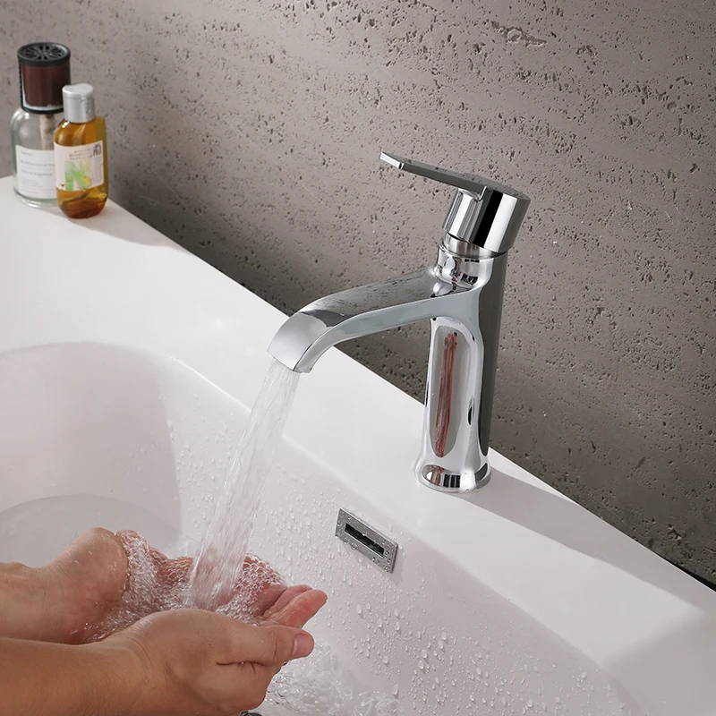 Antique Style Single Switch Zinc Alloy Basin Faucet Dual Handle with Plastic Valve Core for Bathroom and Toilet Modern Design