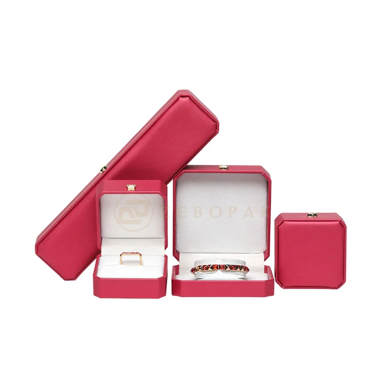Factory wholesale luxury pu leather velvet jewelry box bangle custom logo bracelet/ ring/ pendant gift box