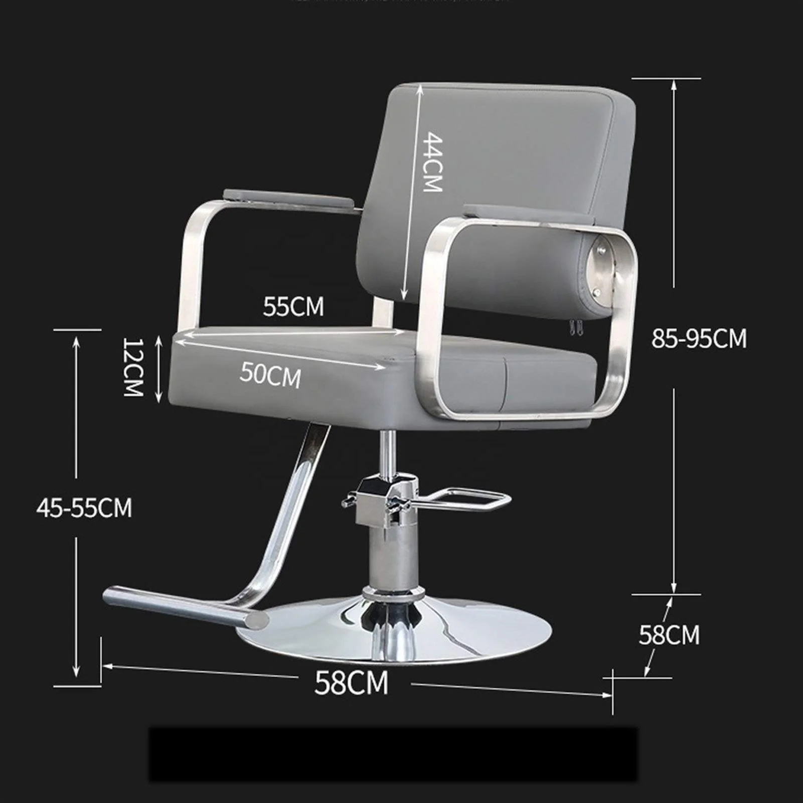vintage portable white brown recline hydraulic barber beauty reclining styling salon chair for hair stylist with footrest