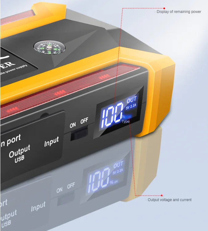12V 89800mAh Battery capacity Jump Starter Booster Jumper Box Power Bank Safety Hammer Digital Screen For Cars
