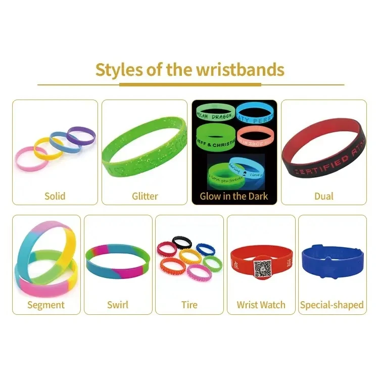 Hot Trending Wrist Band Silicone Rubber Bracelet en Logo Various Sizes Fashion Silicone Bracelets Personalized