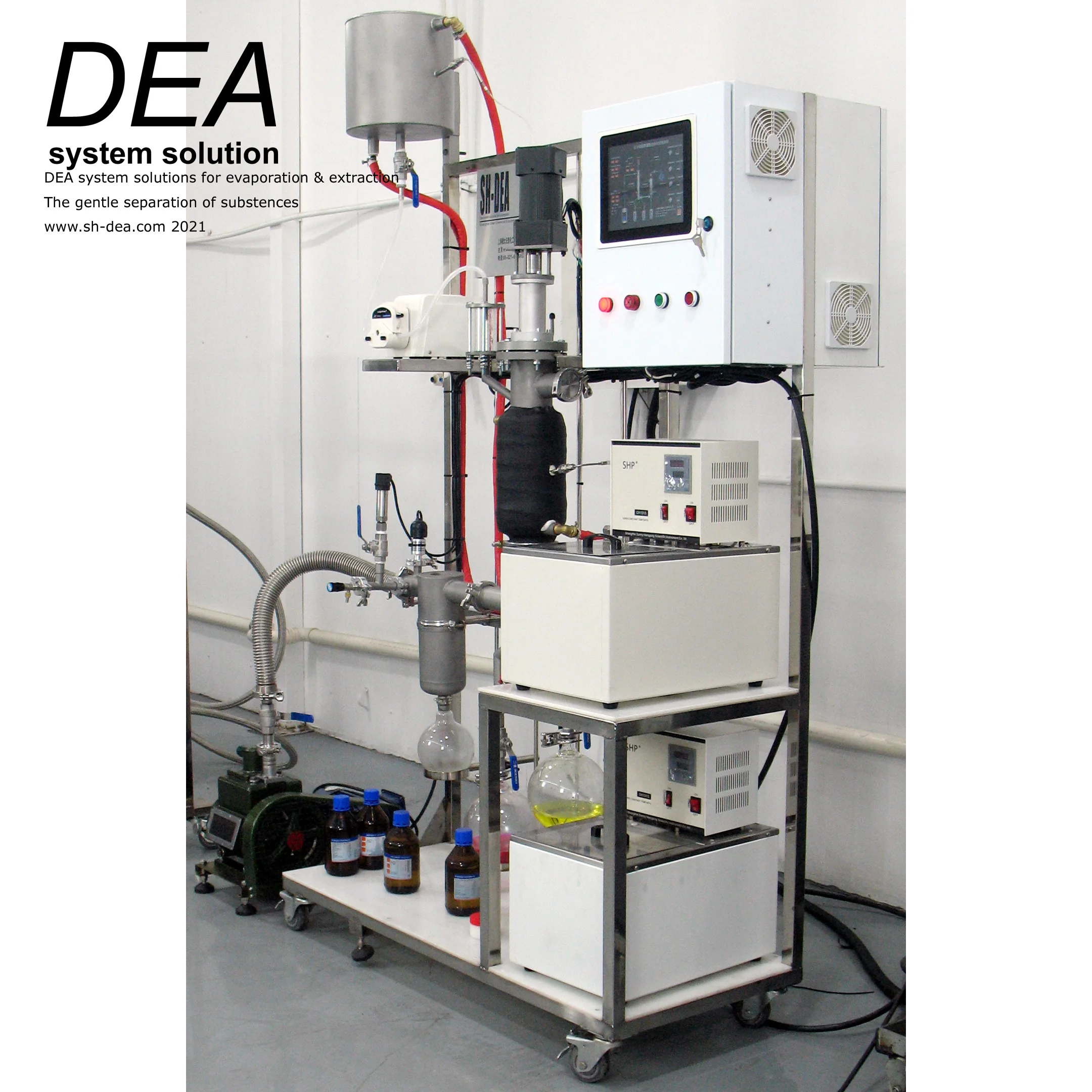 DEA-DZL-5  Herbal distilator Machine Stainless Steel Lab Short Path Molecular Distillation Wiped Film Evaporator