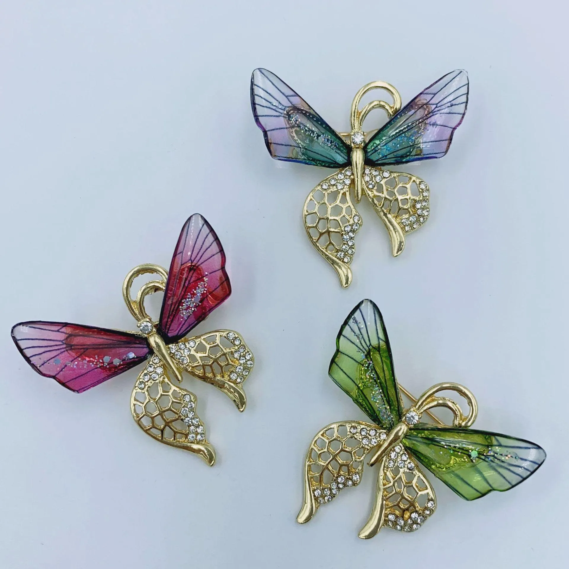 fashion ornament jewelry women suit corsage butterfly dragonfly bee brooch pin blazer bag scarf badge insect gems lapel brooch