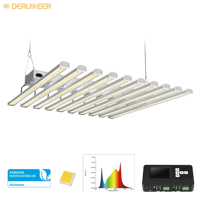 Deruikeer 10Bar полный спектр + 660nm 800w Samsung светодиодная сельскохозяйственная лампа краные светодиоды для сельскохозяйственные теплицы