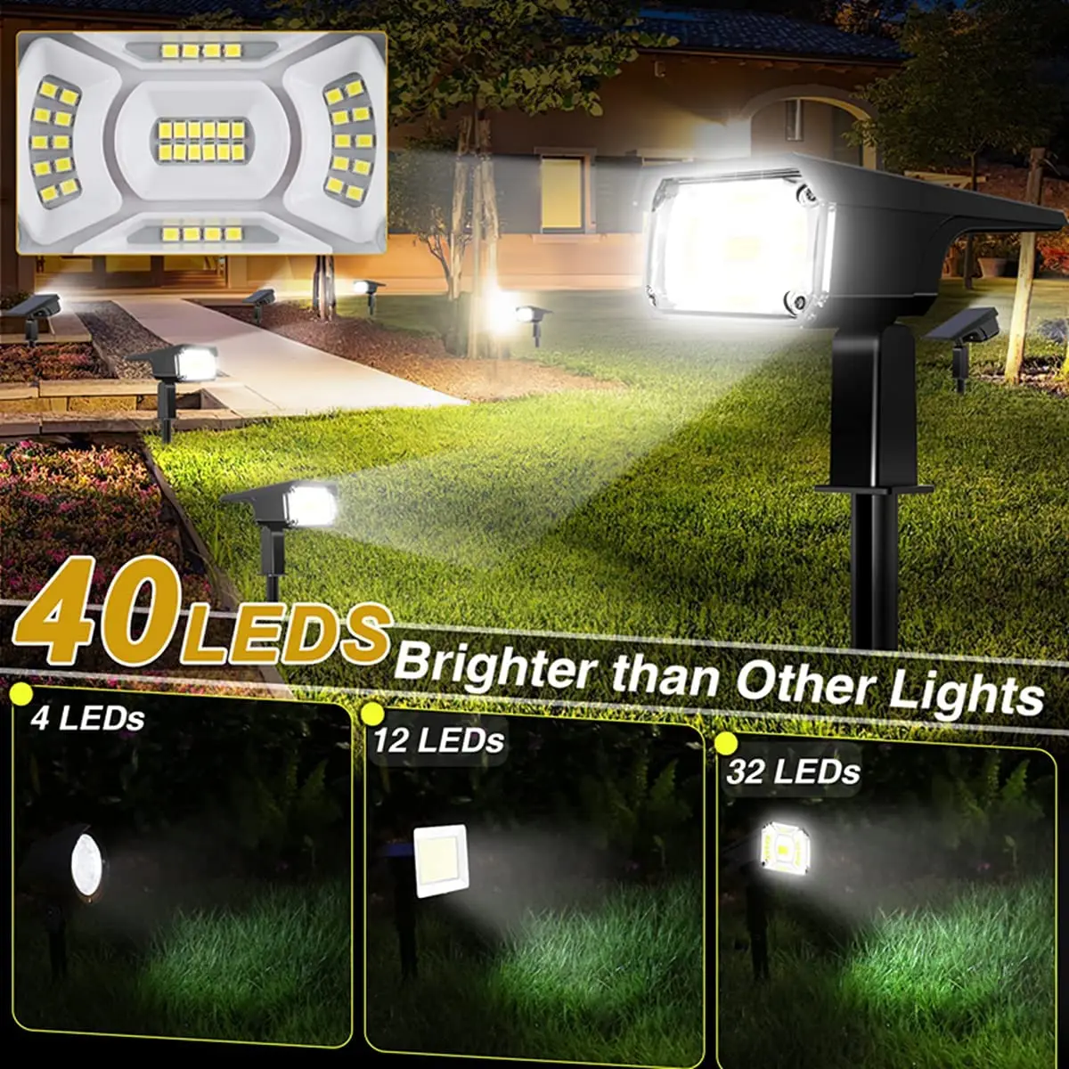 Pretty Design Solar Power Spotlight Lawn Lamp Outdoor Lights Laser Light  IP65 Waterproof Wireless LED Solar Power Landscape