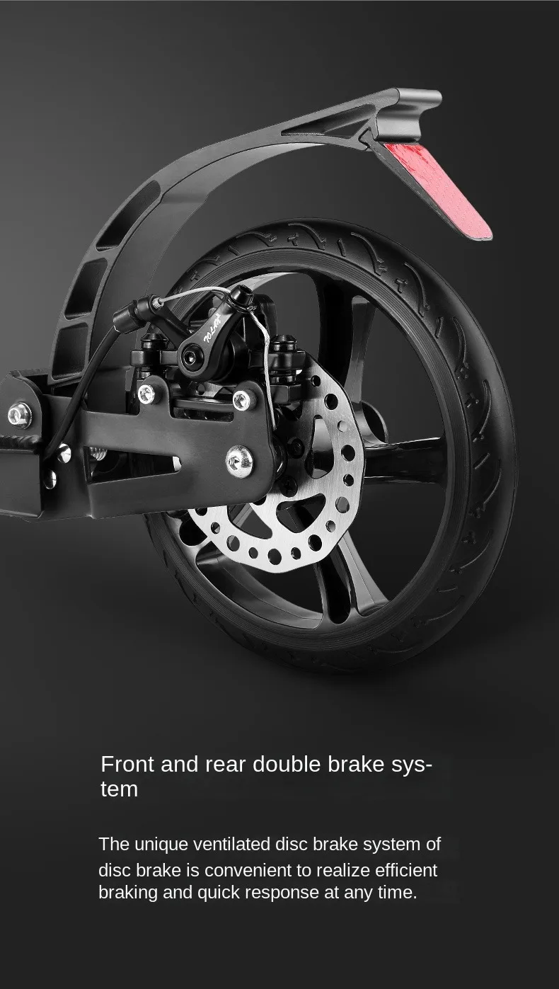 New Design 2 Wheel Scooter with Hand Brake and Disc Dual Suspension foot scooter adult