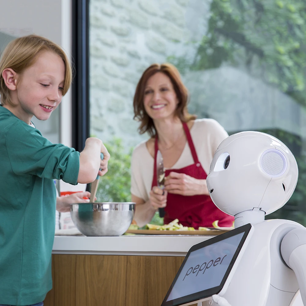 SoftBank Robotics Pepper Intelligent APP Control Touch Screen Multifunction White Robot For Public Service