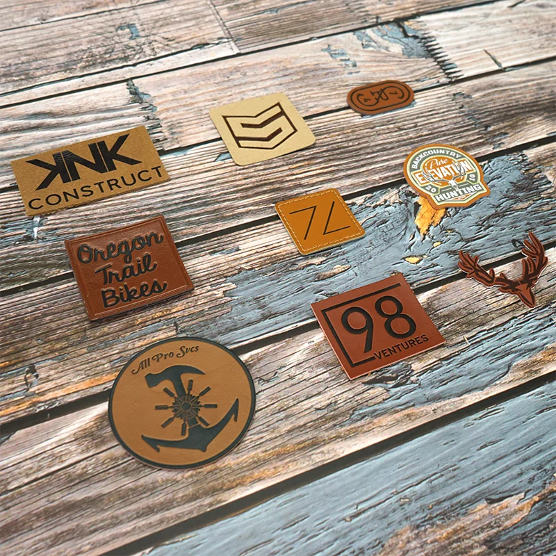 Clothing Label Jeans Garment Accessories Label Logo Tag Leather Patches for Clothing Metal Custom Brand Leather Label