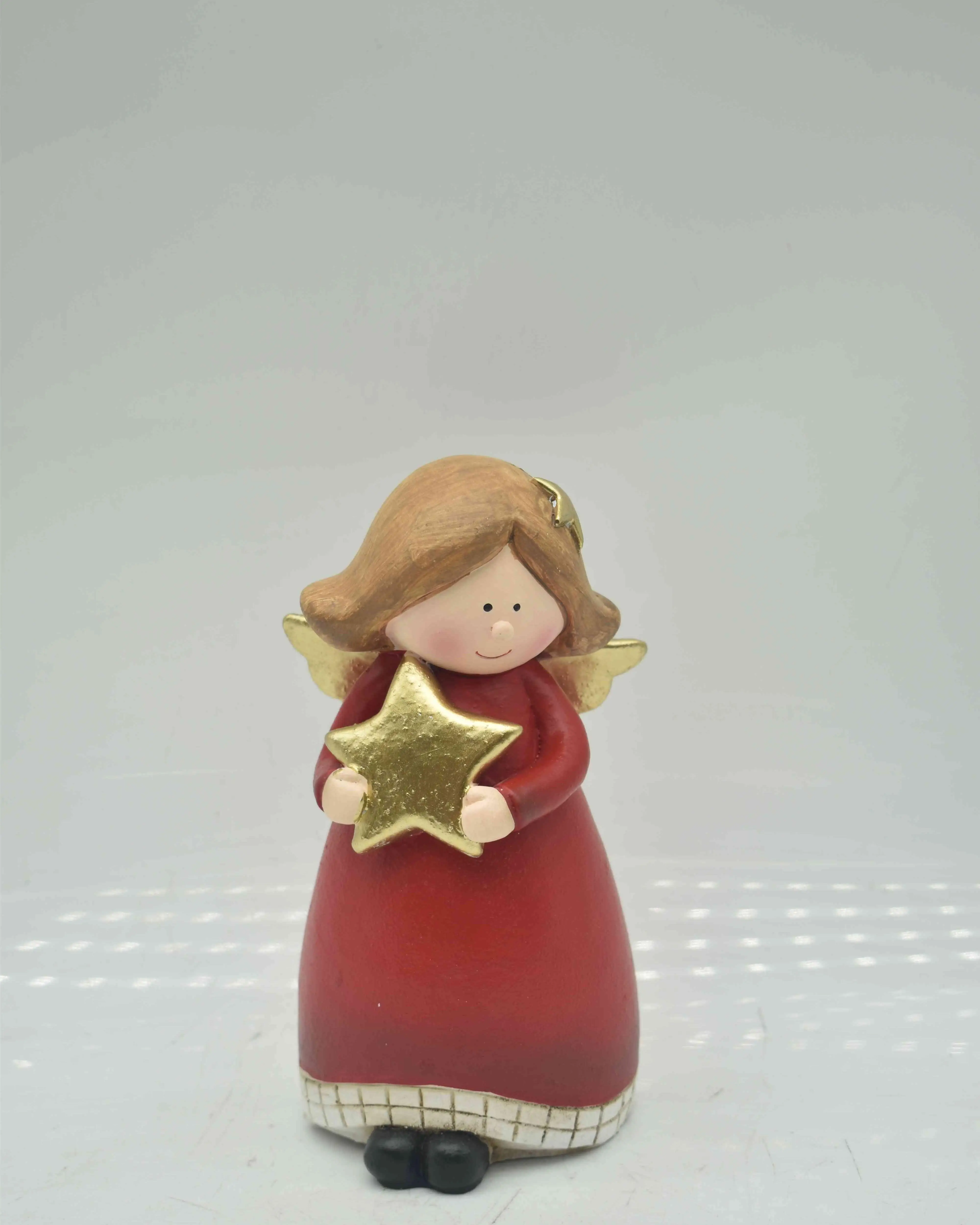 Factory Wholesale Home Desktop Decor Resin Crafts Sculpture Ornament Angel Satue Lovely Cute Resin Angel