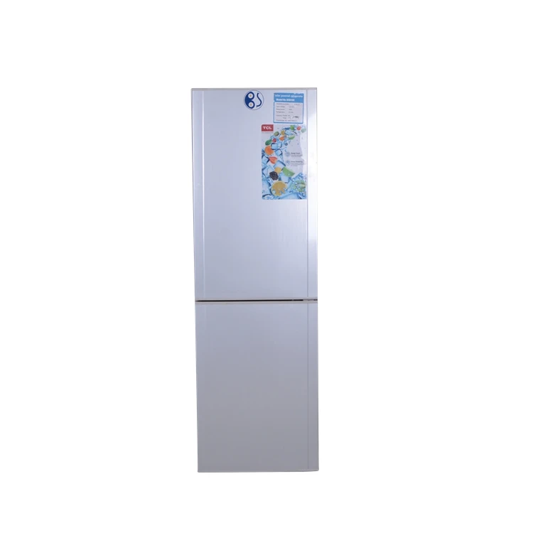 Vertical Refrigerator Solar Fridge Refrigerator Top Freezer Energy Efficiency DC 12V 24V 198L for Sale Portable Mechanical Grey