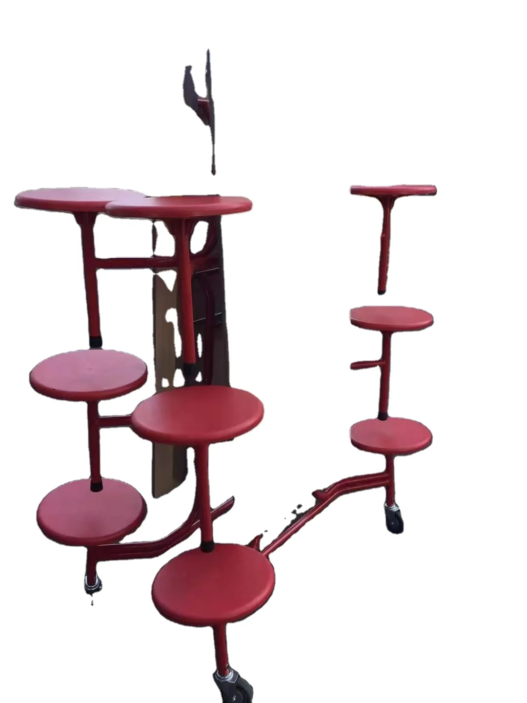 Plastic 12 Seat Garden Folding Dining Cafeteria Tables And Chair Set Steel School Dining Hall Canteen Table And Chair