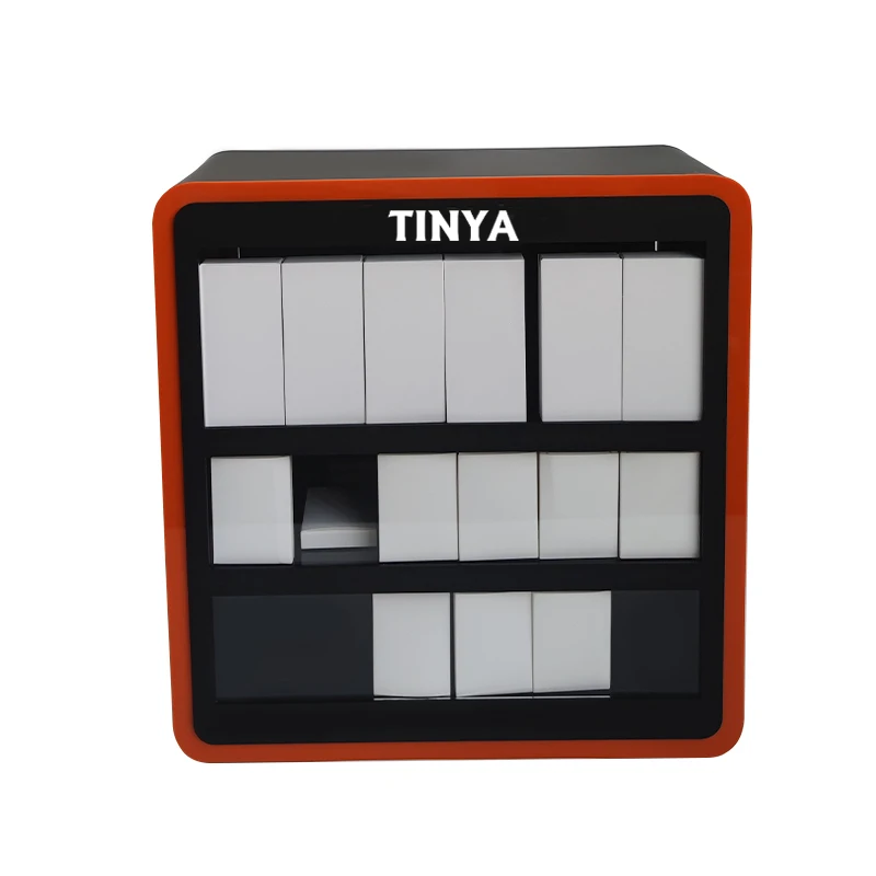 supermarket counter display smoke shop cigarette glass case with lock 3 tiers mini sneakers keychain acrylic display case
