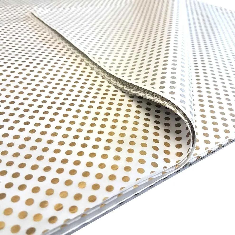 Круглая печатная оберточная бумага с золотыми