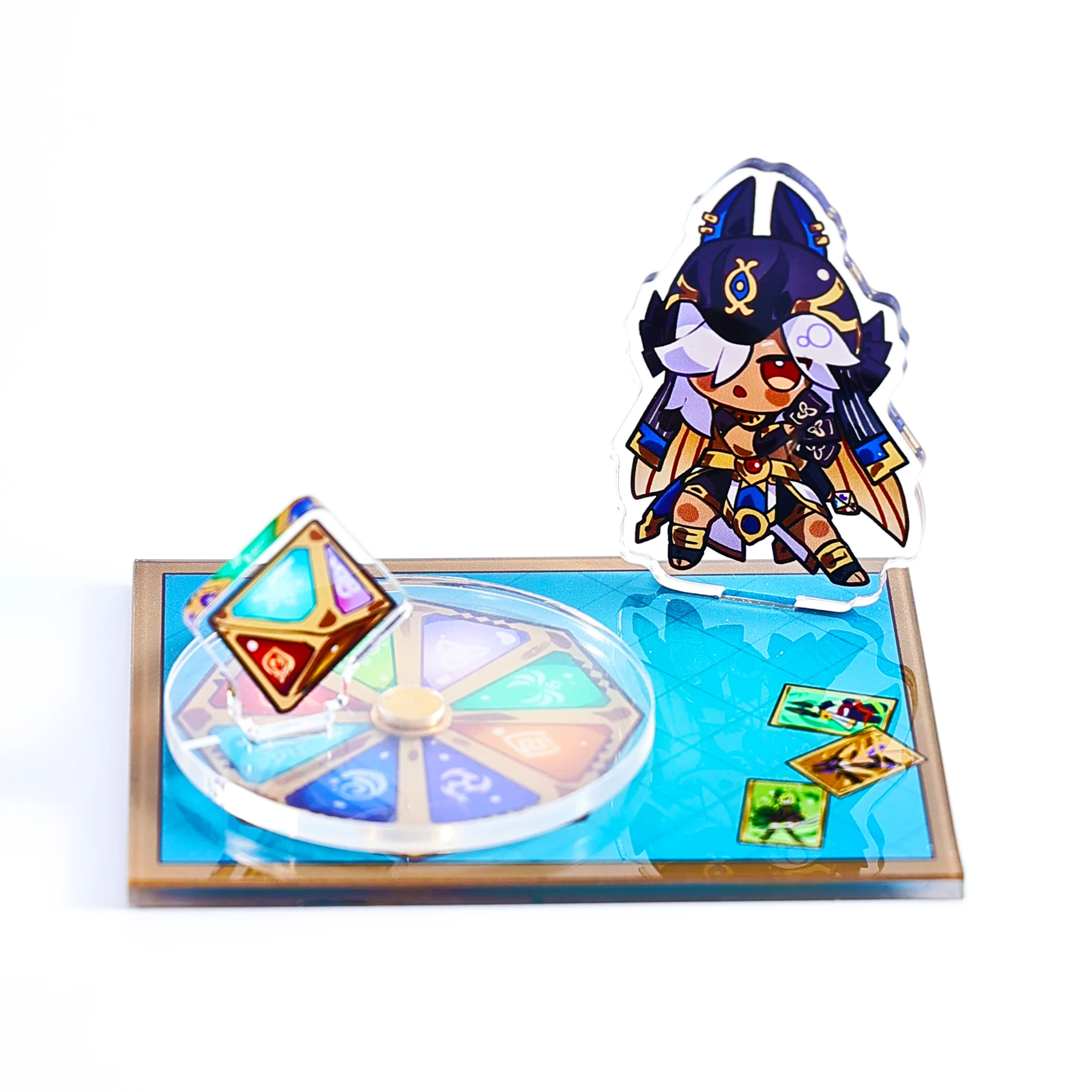 CNAWO Custom Spinning Acrylic Key chain Plastic Rotatable Make Your Own Acrylic Charms