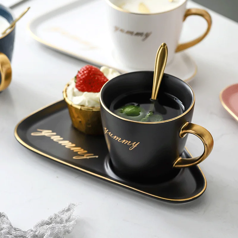 
Gold Edge Porcelain Coffee cup Black Tea Cup , ceramic coffee mugs Tea Mugs 