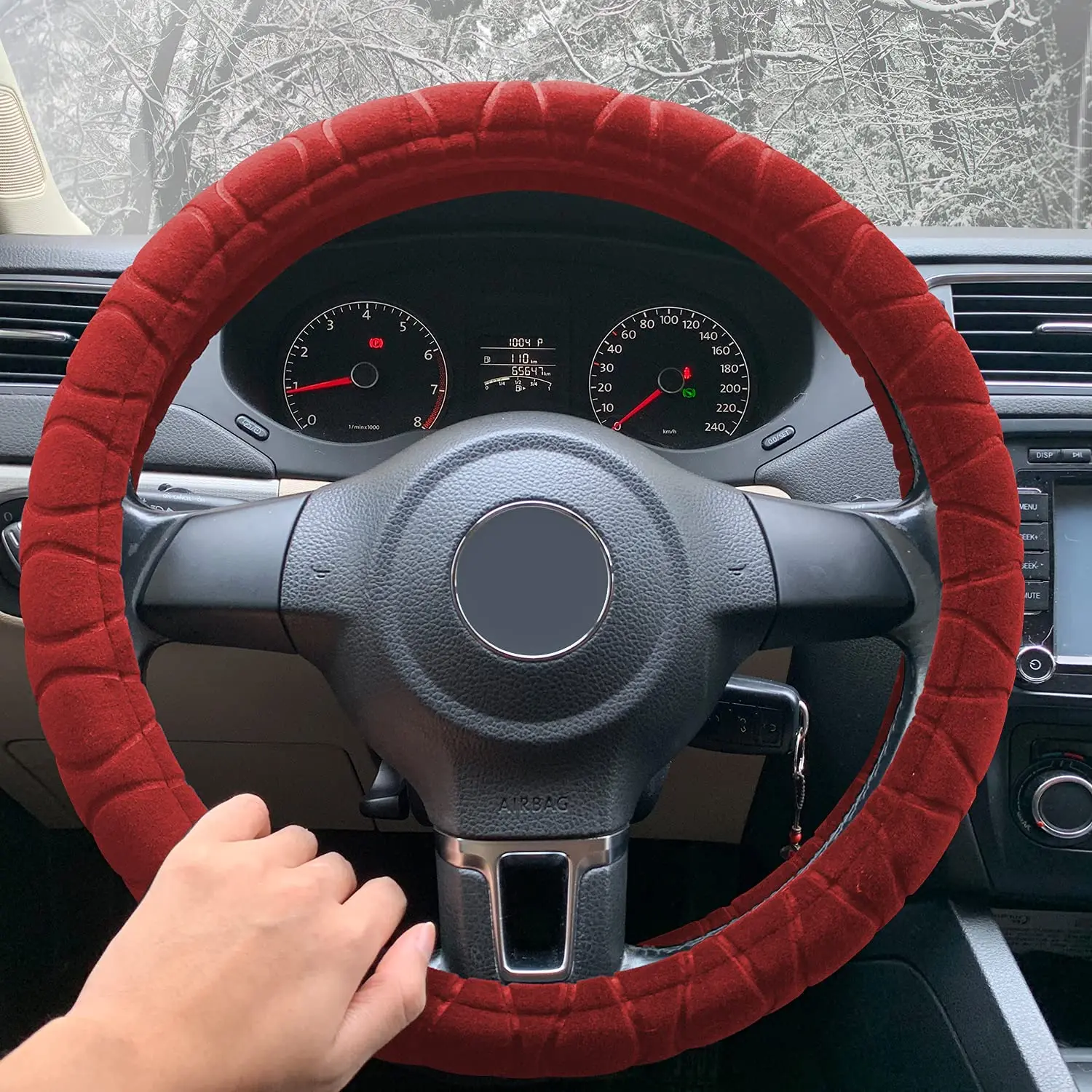 Steering Wheel Cover - Soft Plush Warm Hands