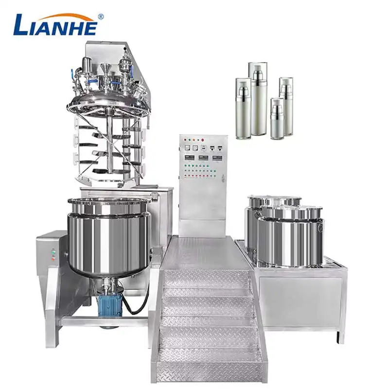 Brand New Product Toothpaste Making Machine Cosmetic Cream Vacuum Emulsifier Mixer Mayonnaise Vacuum Homogenizing Mixer