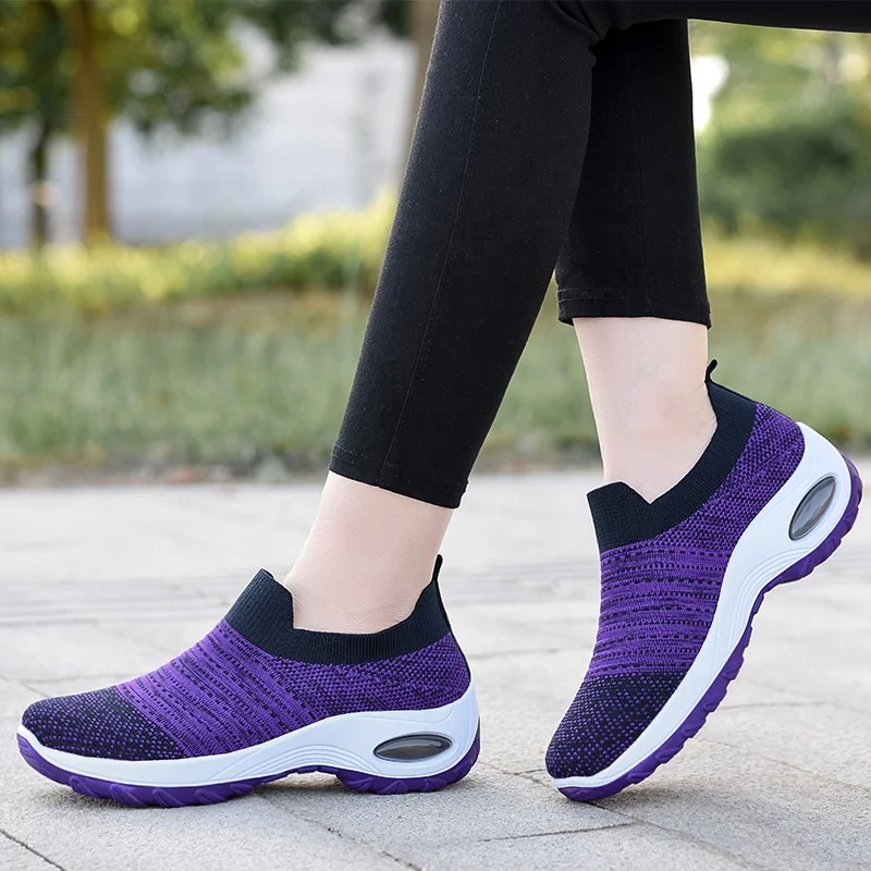 Slip on Walking Sock Sneakers Girls Nurse Mesh Platform Loafers Casual sneakers for ladies shoes sports women fashion sneakers