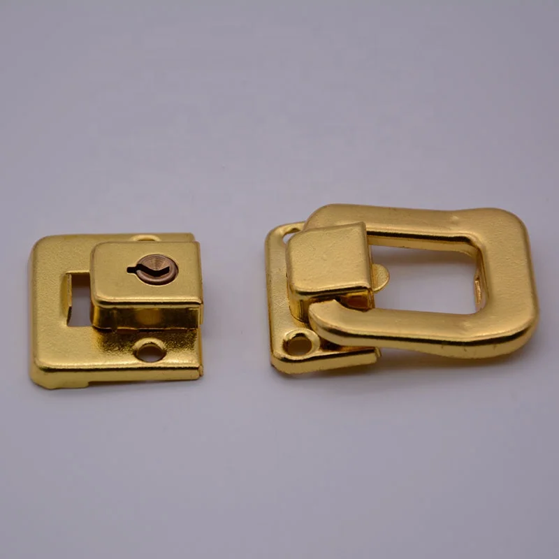 Suitcase hasp latch Antique gold box decorative buckle Luggage square lock Suitcase lock hook hinge