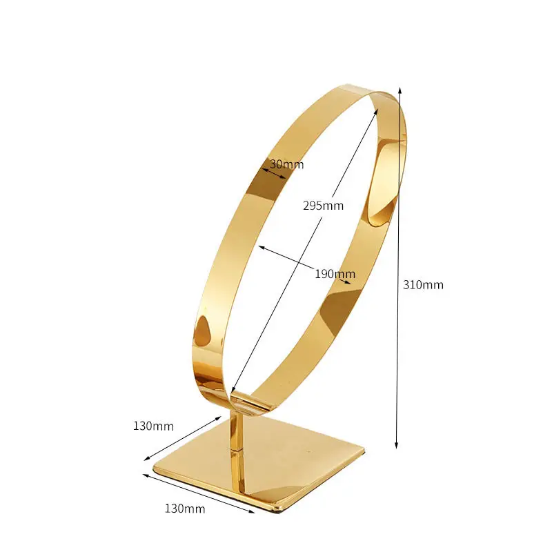 Wholesale Counter Stainless Steel Belt Hange Display Rack Gold Store Single Standing Belt Display Rack