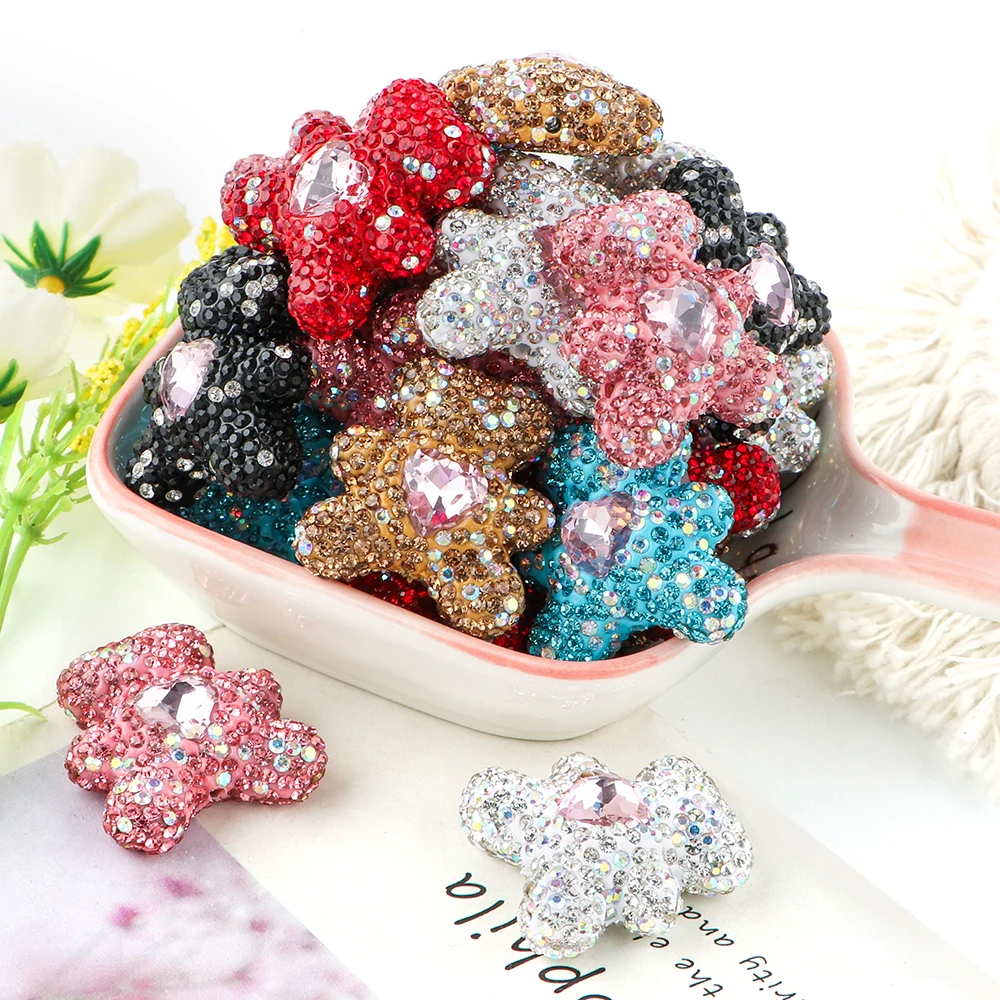 Fashion White Rhinestone Beads White Clay Beads Polymer Crystal Beads Clay For pen bag DIY jewelry phone chain accessories