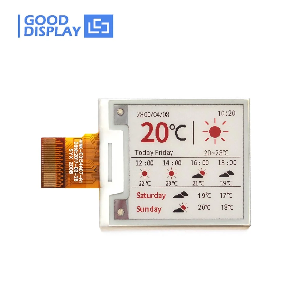  GooDisplay цена 1 54 дюймовый цветной дисплей Eink дешевая электронная