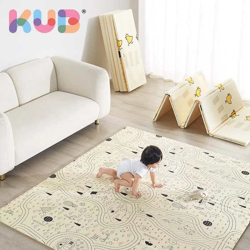 KUB Most Popular Foldable Waterproof Floor Playmat Eco-Friendly XPE Foam Folding Play Mat for Baby