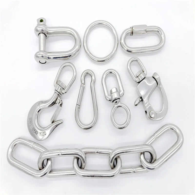 Carabiner Hook  Stainless Steel Lift Hook For Yacht Accessories Snap Hook DIN 5299C