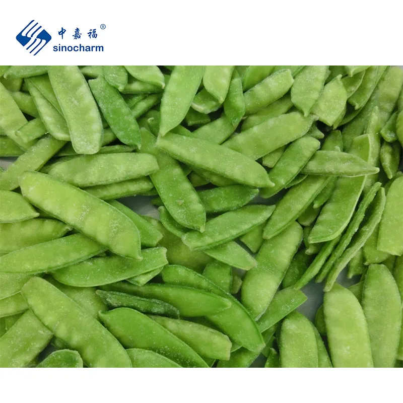 Sinocharm Wholesale Frozen vegetable BRC A L5-9CM Snow Peas IQF Frozen Peapods