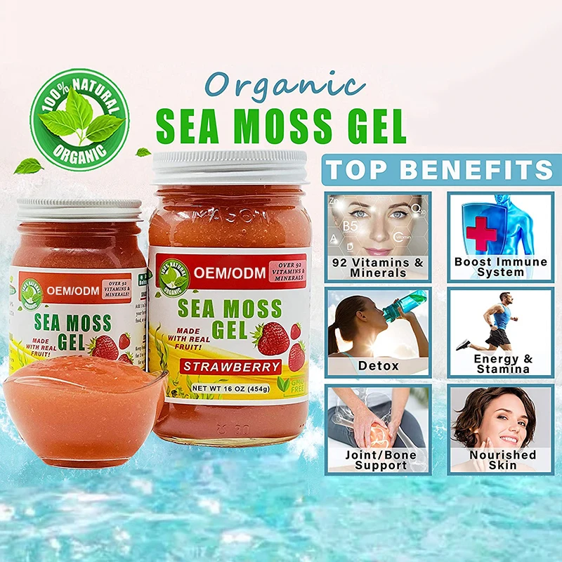 Pure Sea Moss Raw Organic Sea Moss/Irish Moss Gel Private Label