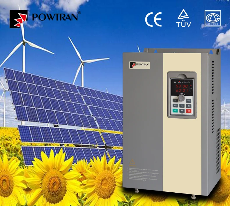 POWTRAN 15kW 22kW solar inverter grid dc ac inverter 3ph 380v 480v with full protection for landscape mountain