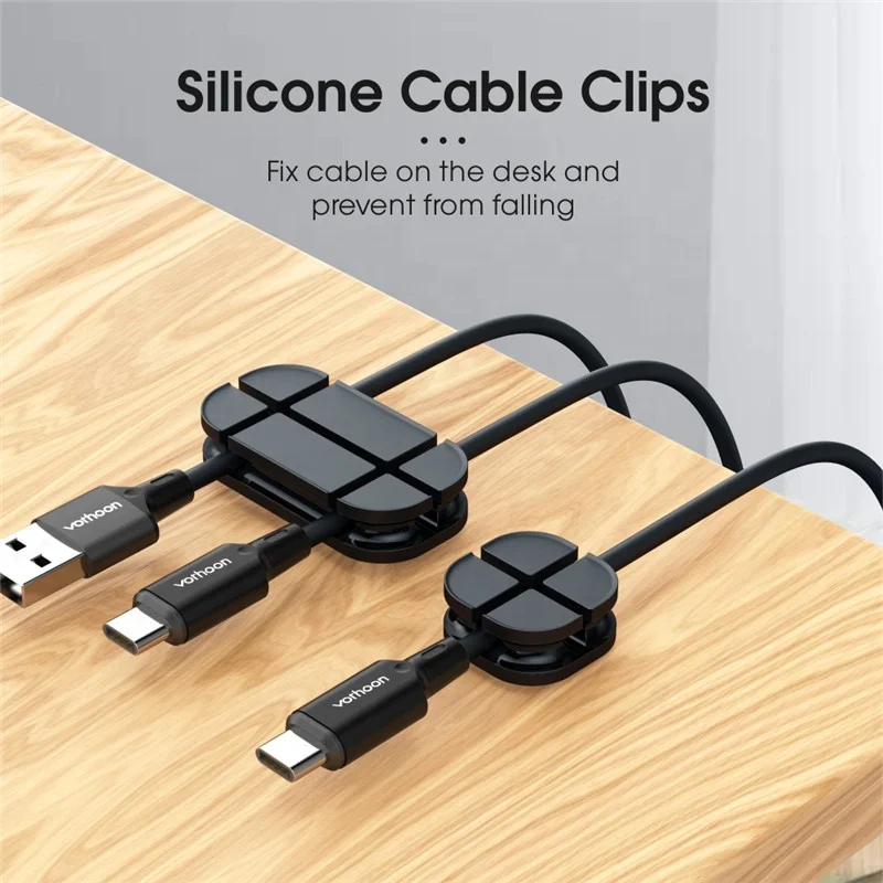 Flexible Silicone Cable Winder USB Cable Organizer Wire Cord Management Cable Clip Holder For Mouse Headphone Earphone