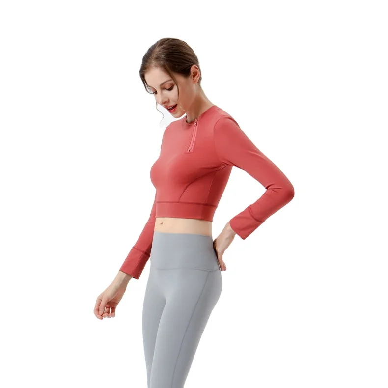 
ins amazon Quick Dry Gym Shirts Casual yoga Fitness Athletic Fitted Top Cross Back Sportswear Women Long Sleeve Workout Shirts 