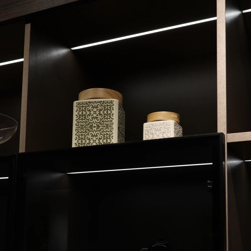 Bookcase Display cabinet furniture with built-in LED aluminum alloy light strip