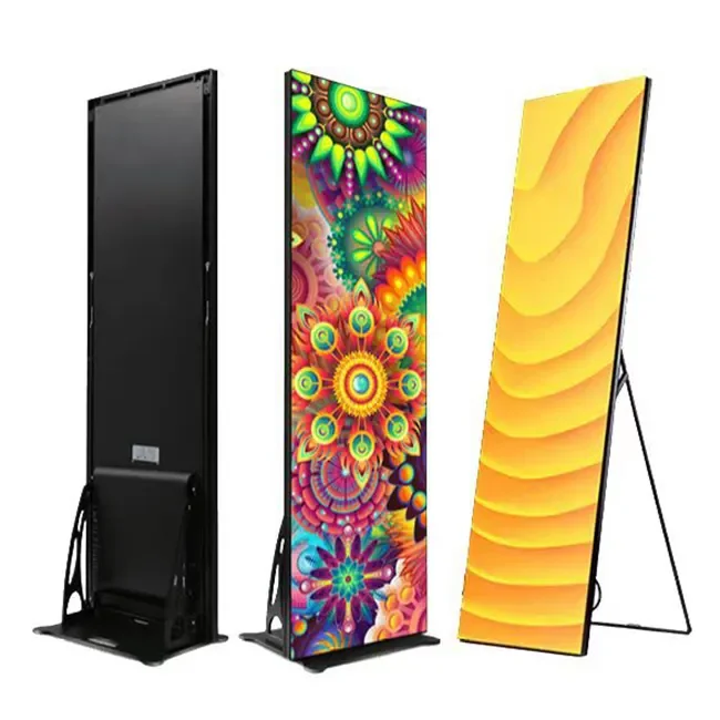 ZAXTEAM Retail Window Digital Stand Screen 4g Wifi Portable Seamless Splice P2 Indoor Led Poster Totem Display Screen