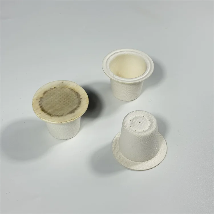 Biodegradable Disposable Espresso Coffee Empty Capsule Sugarcane Bagasse Paper Coffee Capsule
