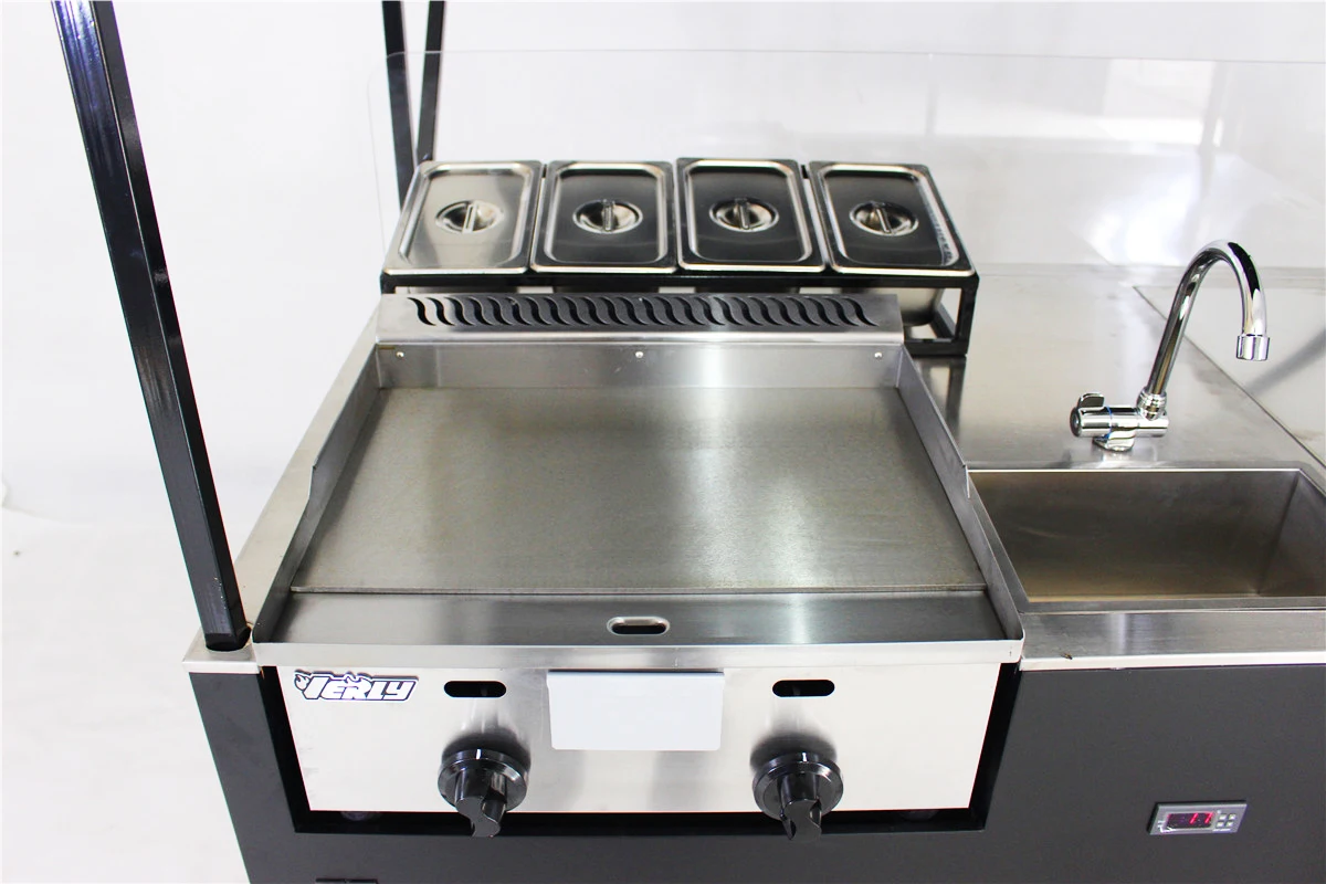 Electric bicycle vending cart trailer with fridge for sale