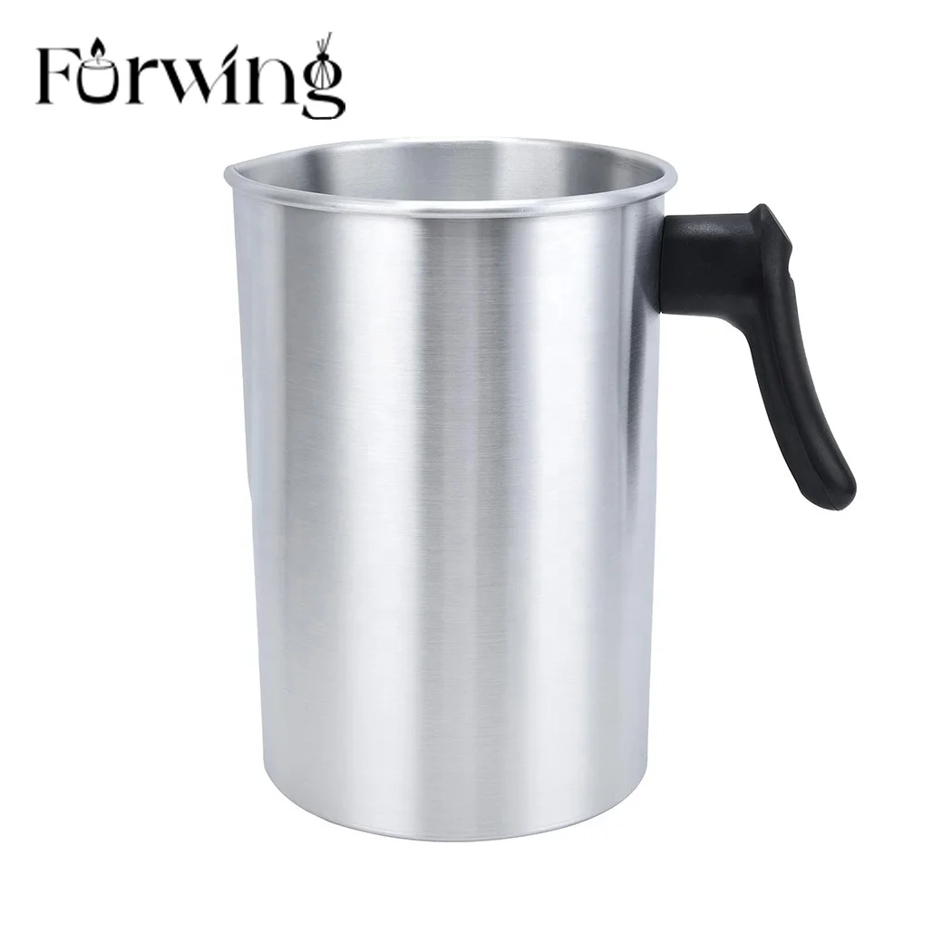 Aluminum Candle Making Pouring Pot Pouring Spout & Heat-resisting Handle Design Wax Melting Pot Candle Making Pitcher Accessory
